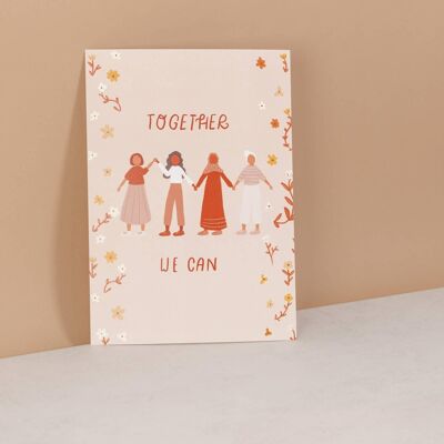 Together We Can' Empowering Women Art Print