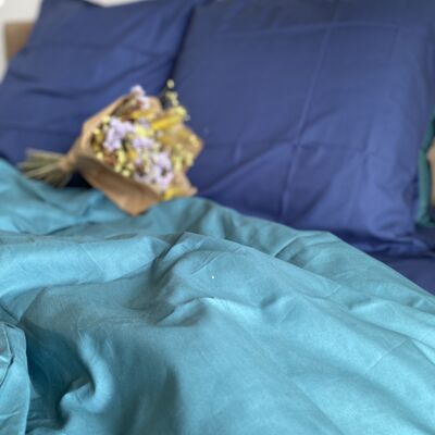 Duvet Cover 200x200 "Abysse" in 100% Organic Cotton Percale