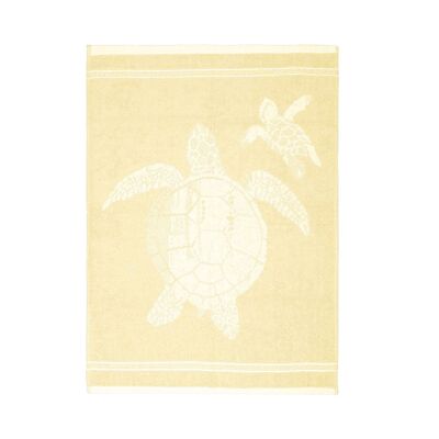 Kitchen towel "Turtle" color YELLOW 100% Organic Cotton