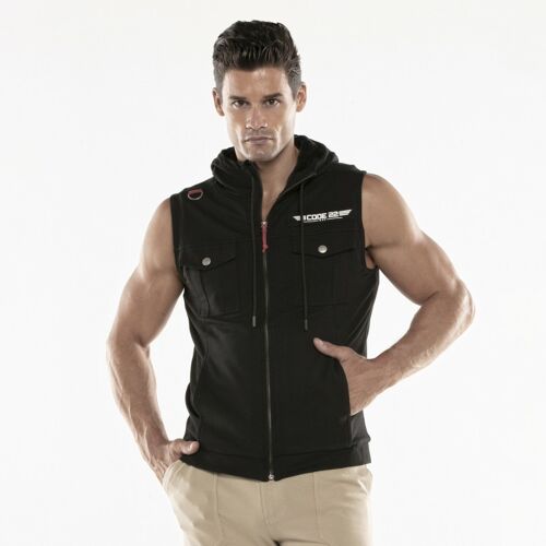 Cargo sleeveless hoody black