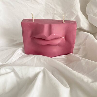 Pout Lips Candle - Deep Rose__Rhubarb & Rose