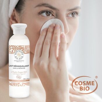 Lait démaquillant à l'huile d'argan bio 200ml 2