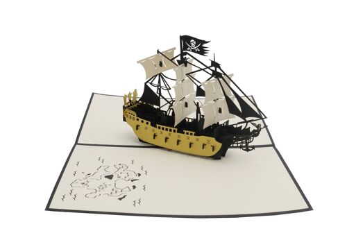 Piratenschiff Pop-Up-Karte 3d Klappkarte