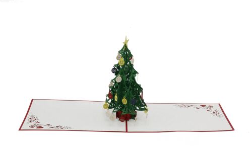 Tannenbaum mit Kugeln Pop-Up-Karte 3d Klappkarte