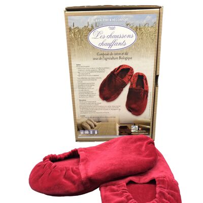 Heated slippers - T1 - Bordeaux