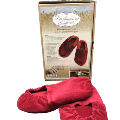 Heated slippers - T2 - Bordeaux