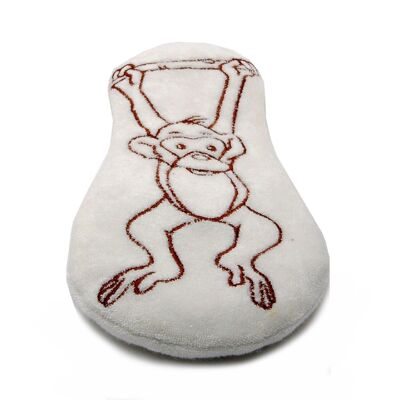 Monkey Hot Water Bottle Ecru