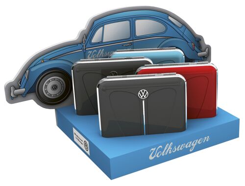 VOLKSWAGEN VW Coccinelle Étui de cigarettes dans une boite de Cadeau, set de 8 pièces en 4 coleur en display