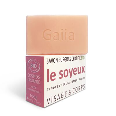 Savon le soyeux, tendrement fleuri, surgras, naturel, certifié bio