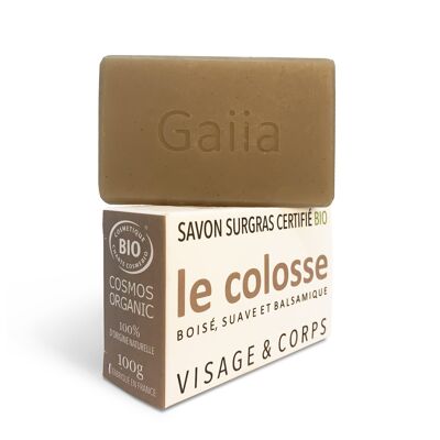 LE COLOSSE SOAP, WOODY SUAVE, SURGRAS, NATURAL, CERTIFIED ORGANIC