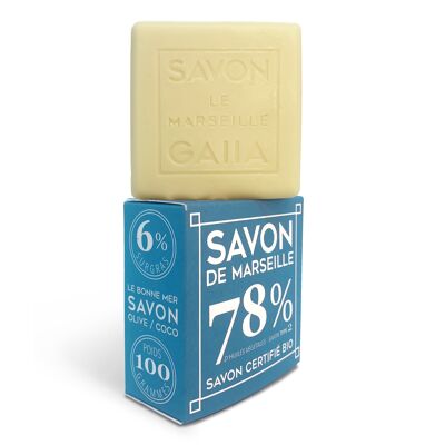 SAVON MARSEILLE, OLIVE - COCO, SURGRAS, NATUREL, CERTIFIÉ BIO - 100g