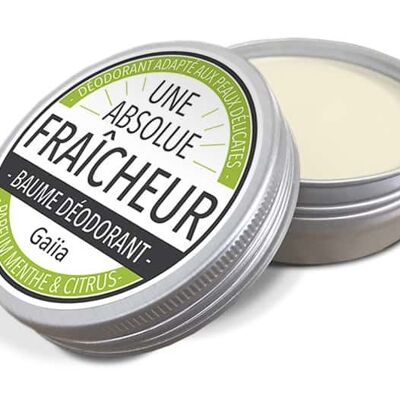 Baume déodorant fraïcheur, menthe - citron, naturel & bio