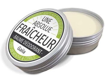 Baume déodorant fraïcheur, menthe - citron, naturel & bio