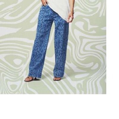 Psychedelic jeans blue