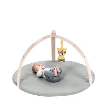 Portique d'éveil pour bébé en bois naturel (vendu sans jouet) 1
