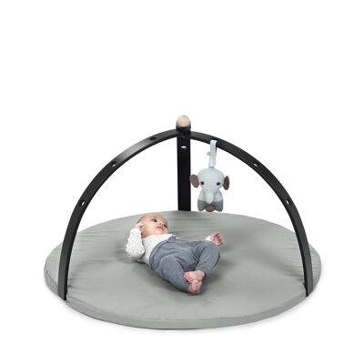 Baby climbing frame in black painted wood (sold without toy)