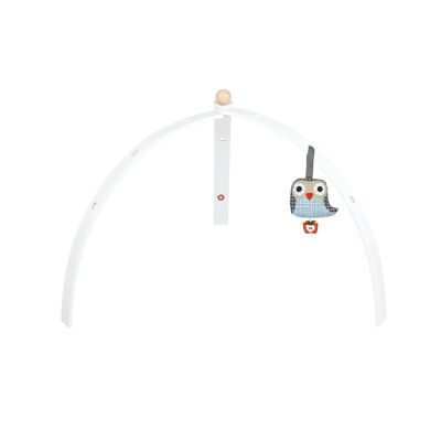 White painted wooden baby swing (sold without toy)
