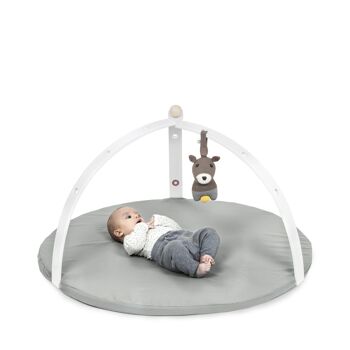 Portique d'éveil pour bébé en bois peint blanc (vendu sans jouet) 4