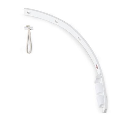 White mobile bed support fixing