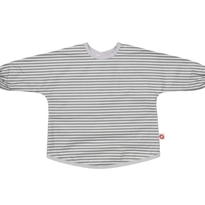 Gray striped apron