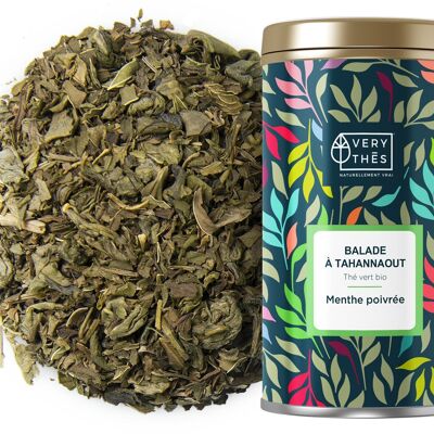 Green tea "BALADE A TAHANNAOUT" ORGANIC 85 GR (PEPPERMINT)