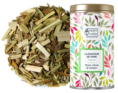 Tisane "DOUCEUR DE VIVRE" 80 GR (THYM, CITRON, ROMARIN) - COLLECTOR ST VALENTIN