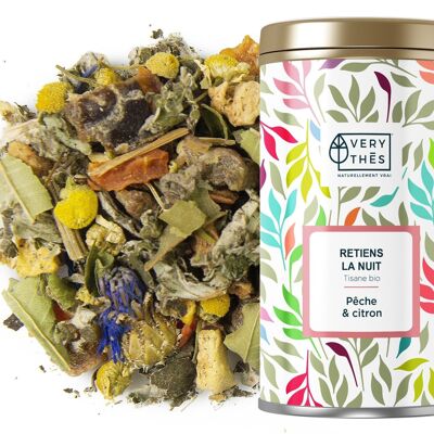Herbal tea "HOLD BACK THE NIGHT" ORGANIC 80 GR (PEACH & LEMON)
