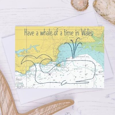 Have a Whale of a Time in Wales Greetings Card - A6