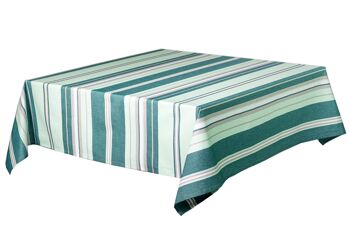 Nappe enduite 100% Coton vert 140 x 140cm 1