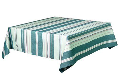 Nappe enduite 100% Coton vert 200  x 140cm