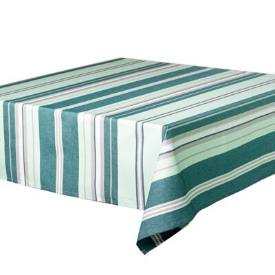 Nappe enduite 100% Coton vert 200  x 140cm