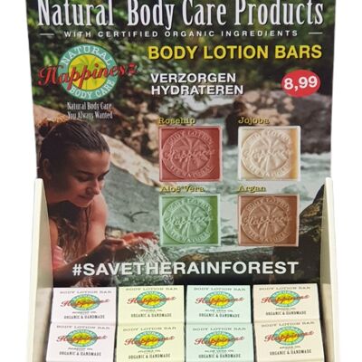 Happinesz Counter Display 32 Body Lotion Bars