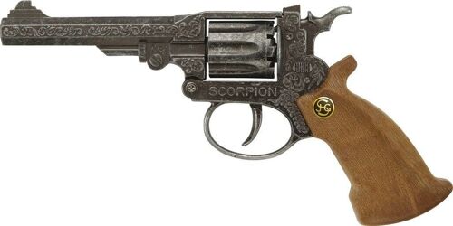 Jouet pour enfant - Revolver Scorpion antique - 8 coups - 22cm - Métal