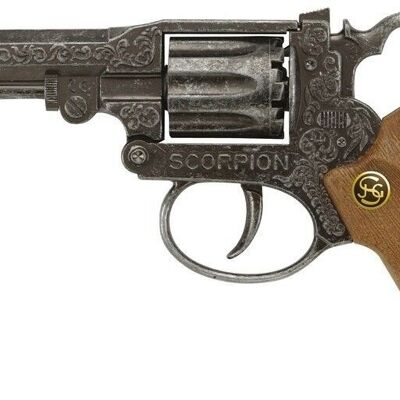 Kinderspielzeug - Antiker Skorpion-Revolver - 8 Schuss - 22cm - Metall