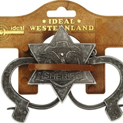 Sheriff's Star und Handschellen - Metall