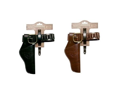 Ceinture et holster - 65-90cm - Noir (2pcs) et marron (6pcs) - Simili cuir