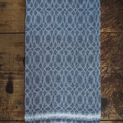 Blue Circle Wool Throw