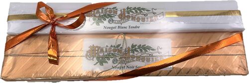 Coffret Nougat de Noël - 300g - Blanc Tendre et Noir Souple