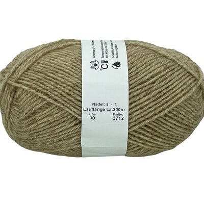 Innviertler Strickwolle 3fädig  -  Naturfarbe  -  beige