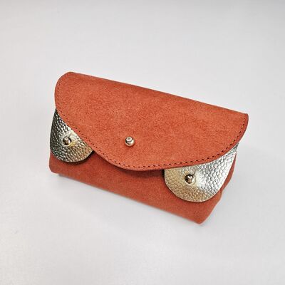 Caramel Gold Suede Purse