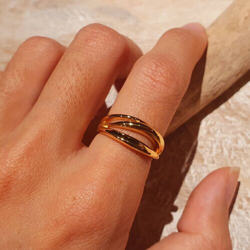 Women's Ring Ajustable Jewelry Gold Plated Gift Venus Paris