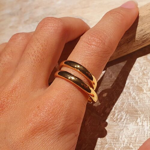 Women's Ring Ajustable Jewelry Gold Plated Gift Venus Paris