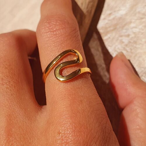 Women's Ring Ajustable Jewelry Gold Plated Gift Venus Paris