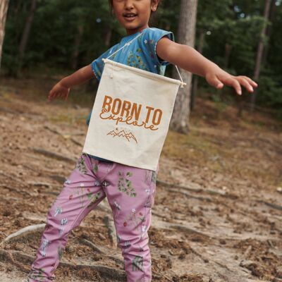 Kids Trousers - Mushrooms and Wild Strawberry - Pink