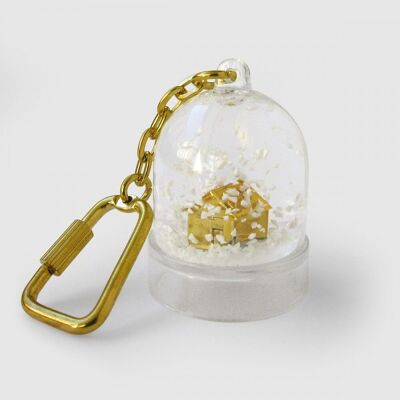 Porte-clés maison - Mini Boule à neige