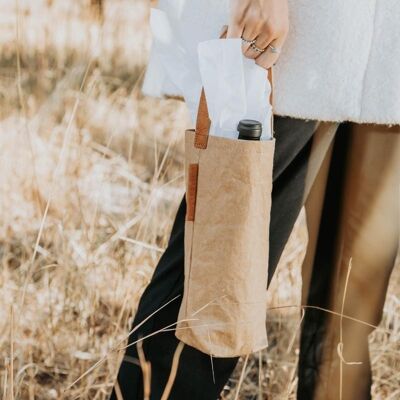 Weintasche - Weinbeutel aus waschbarem Papier