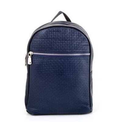 Compact Hot Stamped Unisex Leather Backpack
