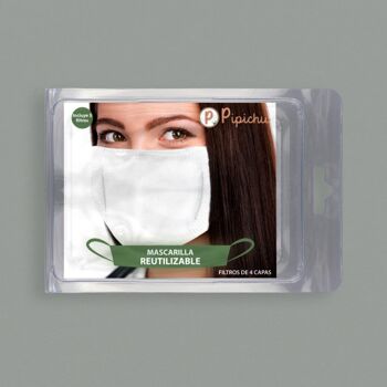 Masque adulte réutilisable APPROUVÉ avec 5 filtres réutilisables 5