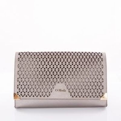 Laser Cut Faux Leather Designer Evening Bag