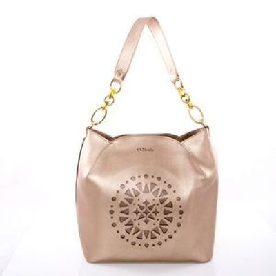 Shiny Copper Shoulder Handbag
